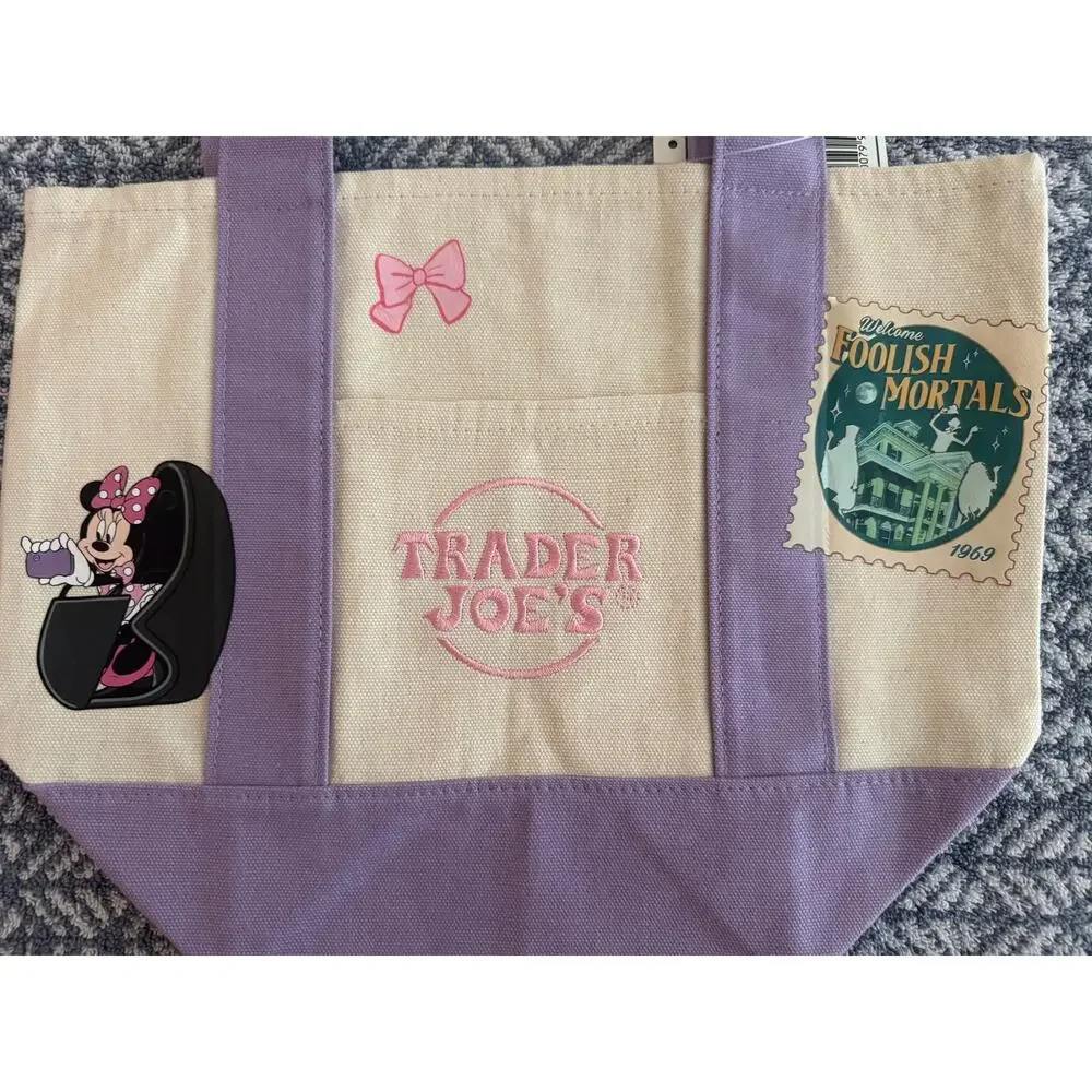 Disney Haunted Manion Ride Custom Made Trader Joes Mini Tote One of a Kind - Picture 2 of 7